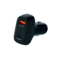 12/24V dubbel snabbladdare Bil 20W USB-C + 18W USB 3.0, Universal