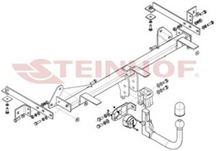 Dragkrok, Avtagbar Fiat 500l (351_, 352_) Steinhof F-077 - fiat 500l