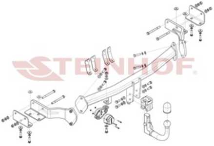 Dragkrok, Avtagbar Hyundai ix55 Steinhof H-230 - hyundai ix55