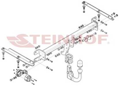 Dragkrok, Avtagbar Honda Accord Viii (cu) Steinhof H-054 - honda accord viii