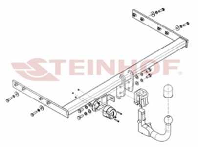 Dragkrok, Avtagbar Audi A3 Sportback (8pa) Steinhof A-067 - audi a3 sportback