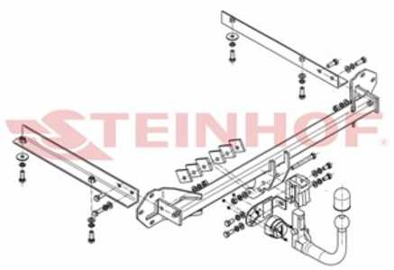 Dragkrok, Avtagbar Honda Civic Ix Tourer (fk) Steinhof H-060 - honda civic tourer ix