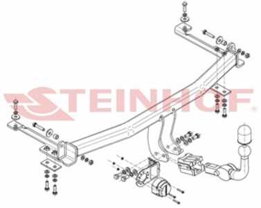 Dragkrok, Avtagbar Honda Jazz Ii (gd_, Ge3, Ge2) Steinhof H-068 - honda jazz ii