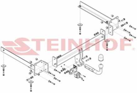 Dragkrok, Standard Audi A8 D3 (4e2, 4e8) Steinhof A-057 - audi a8 d3