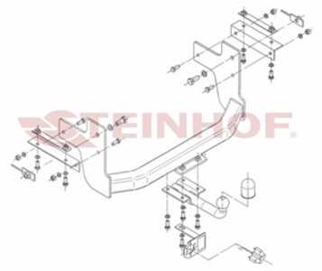 Dragkrok, Standard Kia K2700 (sd) Steinhof K-030 - kia k2700