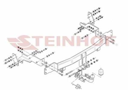 Dragkrok, Standard Kia Sorento I (jc) Steinhof K-023 - kia sorento i