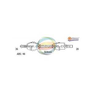 Drivaxel Volvo Xc90 I (275), framaxel vänster - volvo xc90 i - OE 30735564, 36000386, 36051044