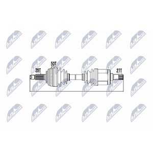 Drivaxel Honda Cr-v I (rd), framaxel höger Nty NPW-HD-037 - honda cr-v i