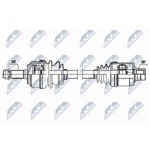 Drivaxel Honda Ridgeline (yk), framaxel höger Nty NPW-HD-094 - honda ridgeline - OE 44305-SHJ-L01, 44305-SJC-A01