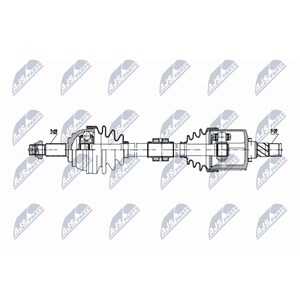 Drivaxel Nissan Murano I (z50), framaxel vänster Nty NPW-NS-169 - nissan murano i - OE 39101-CC40B