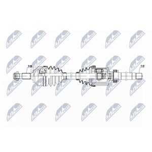 Drivaxel Peugeot 508 Sw I (8e_), framaxel höger Nty NPW-PE-103 - peugeot 508 sw i - OE 1613214580, 9811045380