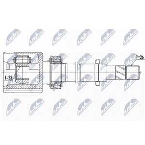 Drivaxel Nissan Nv200 / Evalia Buss, framaxel höger Nty NPW-NS-09 - nissan nv200 / evalia buss - OE 39100BJ41A, 39100JX51A, 391