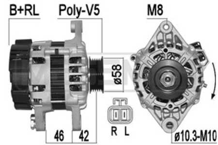 Generator, hyundai i10 i, i20 i, ix20, 37300-03100, 37300-03200