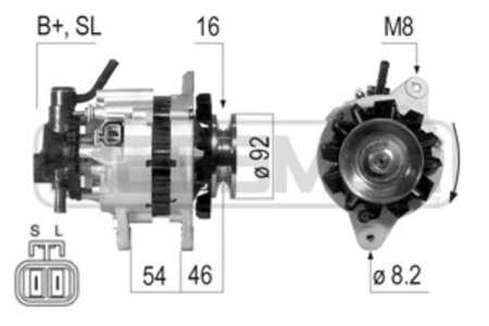 Generator, mitsubishi l 300 / delica flak/chassi ii, pajero i, pajero canvas top i, A002T02084, A002T06384, A2T02084, A2T06384,