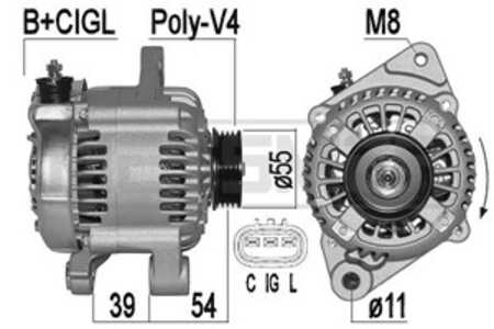 Generator, daihatsu materia, sirion, terios, 27060-B1050
