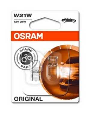 Glödlampa OSRAM ORIGINAL W21w W3x16d, Bak, Fram, Fram eller bak, Stötfångare, passar många modeller