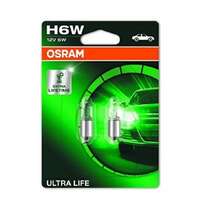 Glödlampa OSRAM ULTRA LIFE H6W BAX9s, Bak, Fram eller bak, passar många modeller