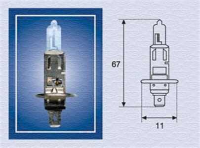 Halogenlampa MAGNETI MARELLI H1 P14,5s, iveco daily buss iv, daily flak/chassi iii, daily skåp iii, 009600170000