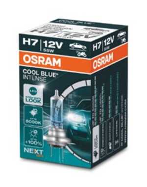 Halogenlampa OSRAM COOL BLUE INTENSE H7 PX26d, passar många modeller