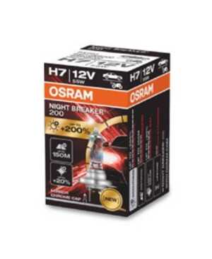 Halogenlampa OSRAM NIGHT BREAKER 200 H7 PX26d, passar många modeller