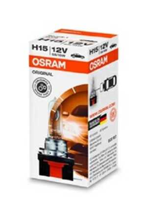 Halogenlampa OSRAM ORIGINAL H15 PGJ23T-1, passar många modeller, 1770060G10, 17700-60G11, 17700-60G12, 1770062G12