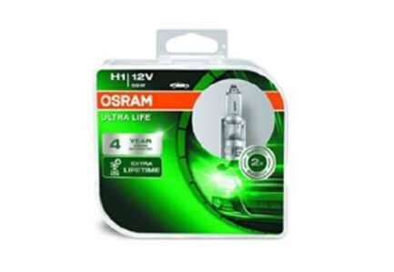 Halogenlampa OSRAM ULTRA LIFE H1 P14,5s, passar många modeller