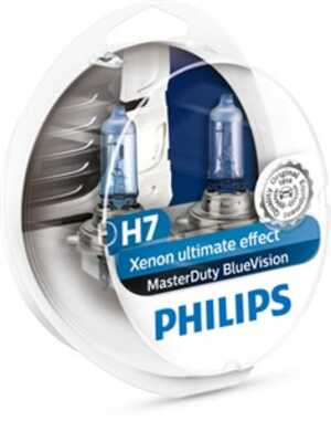Halogenlampa PHILIPS MasterDuty BlueVision H7 PX26d, Nedre, passar många modeller, 000000 002142, 000000 004221, 1 386 970 0, 1