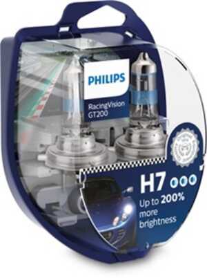 Halogenlampa PHILIPS RacingVision GT200 H7 PX26d, passar många modeller, 000000000H7, 00000000H7, 0000000H7, 000000H7, 002 544 