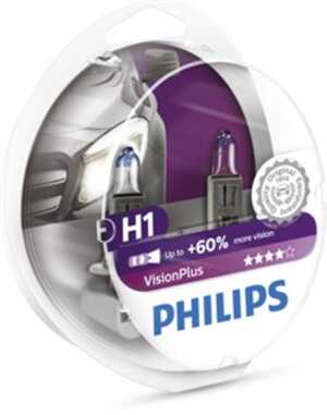 Halogenlampa PHILIPS VisionPlus H1 P14,5s, passar många modeller, 000000 000268, 000000 000375, 030005050011, 07 11 9 978 390, 