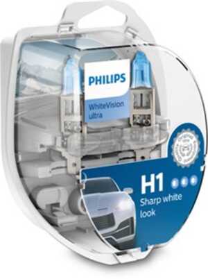 Halogenlampa PHILIPS WhiteVision ultra H1 P14,5s, passar många modeller, 000000 000268, 000000 000375, 030005050011, 07 11 9 97