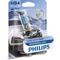 Halogenlampa PHILIPS WhiteVision ultra Hb4 P22d, passar många modeller, 000000 000069, 1 382 496, 1J0 411 315 J, 63 12 1 382 496, 6321 6