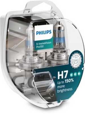 Halogenlampa PHILIPS X-tremeVision Pro150 H7 PX26d, passar många modeller, 000000000H7, 00000000H7, 0000000H7, 000000H7, 002 54