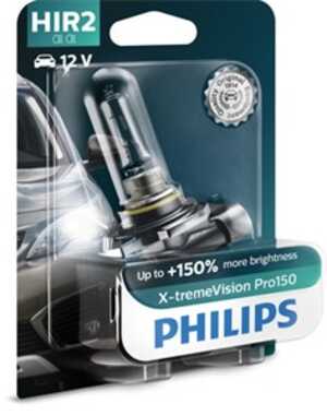 Halogenlampa PHILIPS X-tremeVision Pro150 HIR2 PX22d, passar många modeller