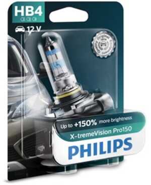 Halogenlampa PHILIPS X-tremeVision Pro150 P22d, passar många modeller, 000000 000069, 1 382 496, 1J0 411 315 J, 63 12 1 382 496
