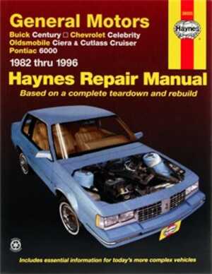 Haynes Reparationshandbok, Gm: Century, Celebrity, Ciera, Universal, 38005