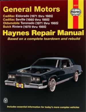 Haynes Reparationshandbok, Gm: Eldorado, Seville, Deville, Universal, 38030