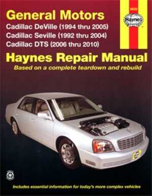 Haynes Reparationshandbok, Gm Cadillac Deville, Seville, Dts, Universal - 174999 - OE 38032