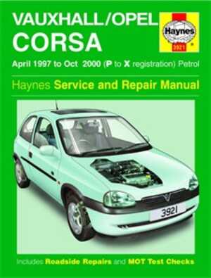 Haynes Reparationshandbok, Vauxhall/opel Corsa Petrol, Universal, 3921, 9781859609217