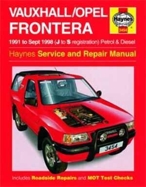 Haynes Reparationshandbok, Vauxhall/opel Frontera, Universal, 3454, 9781859604540