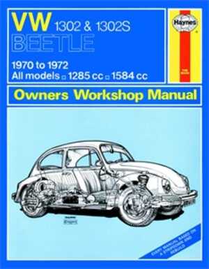 Haynes Reparationshandbok, Vw 1302 & 1302s, Universal - 174760 - OE 0110