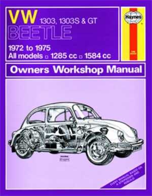 Haynes Reparationshandbok, Vw Beetle 1303, 1303s & Gt, Universal, 0159