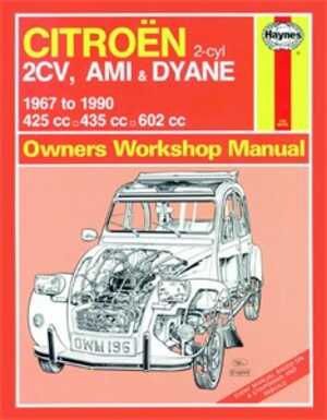 Haynes Reparationshandbok, Citroën 2cv, Ami & Dyane, Universal - 174770 - OE 0196
