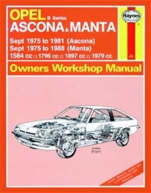 Haynes Reparationshandbok, Opel Ascona & Manta (b Series), Universal, 0316
