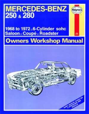 Haynes Reparationshandbok, Mercedes-benz 250 & 280 Haynes 0346 - 174788 - OE 0346