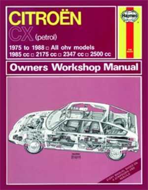 Haynes Reparationshandbok, Citroën Cx Petrol, Universal - 174800 - OE 0528
