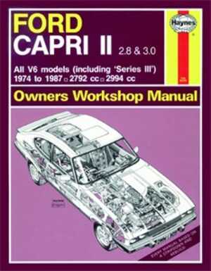 Haynes Reparationshandbok, Ford Capri Ii (& Iii) 2.8, 3.0 V6, Universal, 1309