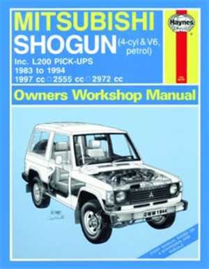 Haynes Reparationshandbok, Mitsubishi Shogun & L200 Haynes 1944 - 174861 - OE 1944