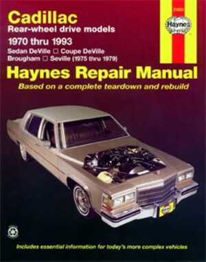 Haynes Reparationshandbok, Cadillac Rear-wheel drive, Universal - 174864 - OE 21030