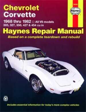 Haynes Reparationshandbok, Chevrolet Corvette, Universal - 174871 - OE 24040