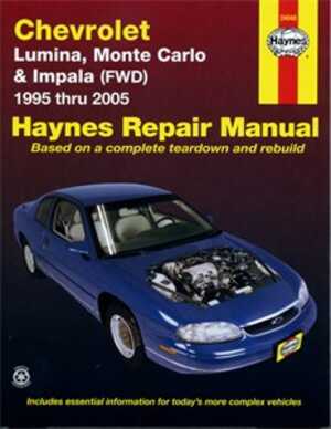 Haynes Reparationshandbok, Chevrolet Monte Carlo, Impala Fwd Hayn - 174874 - OE 24048